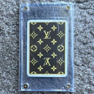 Authentic VTG. Monogram Louis Vuitton Collectable playing card in hard case